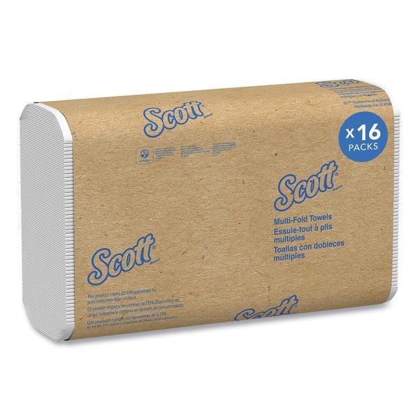 4000-PACK OF Towel Multi-fold Scott Essential Multi-Fold Towels - 1-Ply Absorbent Paper Towels (4000 Count) - Eco-Friendly White Towels for Commercial Use