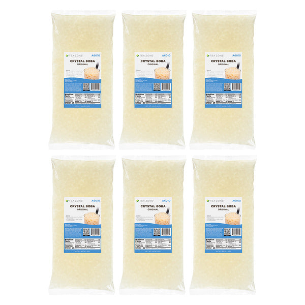 6-PACK OF Topping Tapioca Crystal Boba, Original - Case of 6 bags