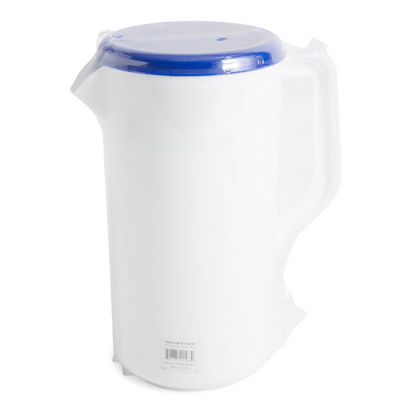 2.5 QT-PACK OF PITCHER PLAS WHT W/BLUE LID