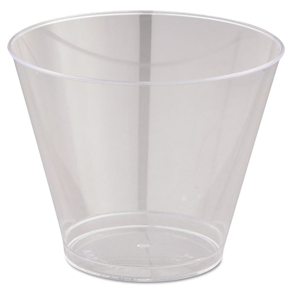 500-PACK OF Cup Plastic WNA T9S 9 oz Clear Squat Comet Smooth Wall Tumblers - 25 Pack (20 Packs per Carton) for Parties and Events