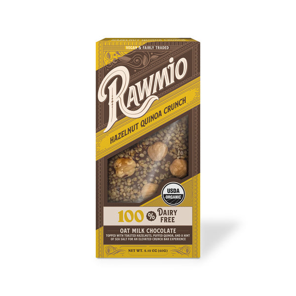 96-PACK OF Chocolate Bar Toasted Hazelnut Quinoa Crunch Oat Milk Chocolate Bark - 1 case