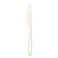 1000-PACK OF World Centric KNPS6 6.7 in. TPLA Compostable Cutlery Knife - White (1000/Carton)