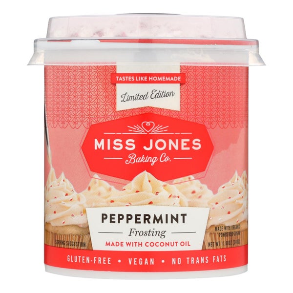 6-PACK OF Frosting White Peppermint Miss Jones Baking Co 11.98 oz