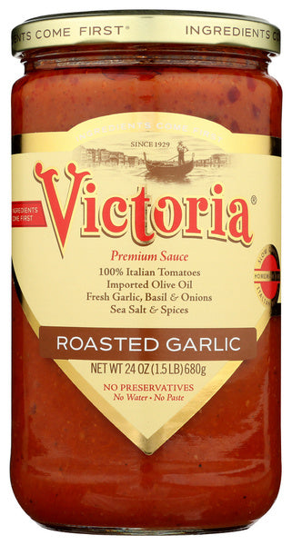 6-PACK OF Sauce Pasta Roasted Garlic Victoria 24 oz