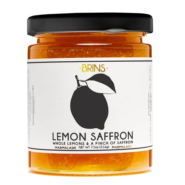 12-PACK OF Spread Lemon Saffron, Brins Jams