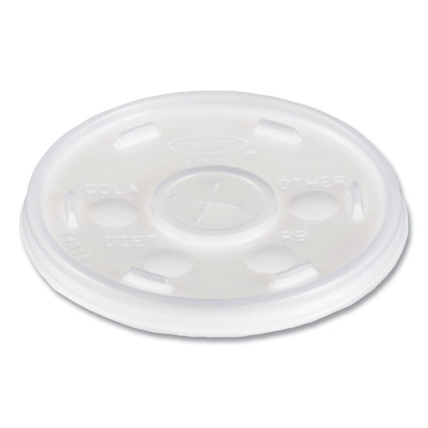 1000-PACK OF Lid Plastic Dart 10SL Translucent Plastic Cold Cup Lids for 10 oz. Cups - 1000 Count Carton