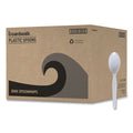 1000-PACK OF Cutlery Plastic Boardwalk BWK Mediumweight Polystyrene Teaspoon - 1000 Count White Cutlery for Events and Gatherings