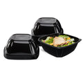 300-PACK OF Lid Togo Karat 300 ct 48 oz Square Disposable Salad Bowl Lids | PET | Black