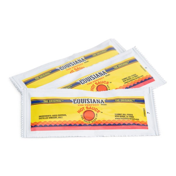 600-PACK OF SAUCE HOT PACKETS LOUISIANA