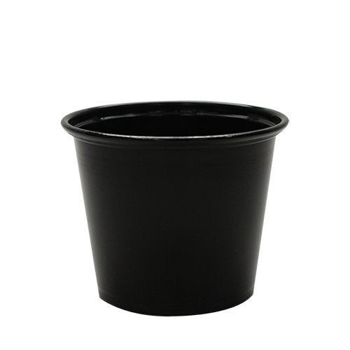2500-PACK OF Cup Sauce Karat 5.5oz PP Plastic Portion Cups - Black - 2,500 ct