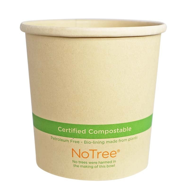 500-PACK OF BOWL CMPSTBL World Centric 16 oz Compostable NoTree Paper Tall Bowls | 500 count