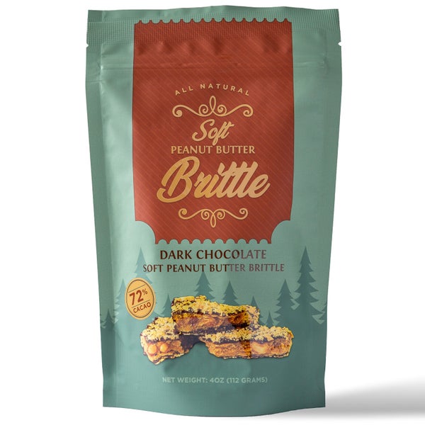 12-PACK OF Brittle Soft Peanut Butter with Dark Chocolate Northwest Expressions