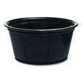 2500-PACK OF Container Condiment Dart 200PCBLK 2 oz. Black Conex Complements Portion Cups - Ideal for Sauces, Dressings, and Medicine - 2500 Count