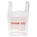 900-PACK OF Inteplast Group THW1VAL 11-1/2 in. x 21 in. Polyethylene Thank You Handled T-Shirt Bags - White (900/Carton)