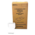 200-PACK OF Plastifar 12084 9 in. x 10 in. x 3 in. Foam Hinged Lid Containers - White (200/Carton)