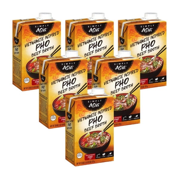 6-PACK OF Broth Beef Vietnamese Pho Simply Asia 26 oz