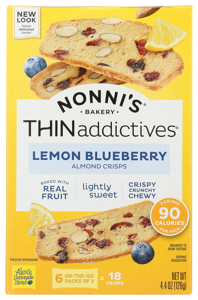 6-PACK OF BREAD CRISP LEMON BLUEBERRY ALMOND CRISPS 4.4 OUNCE - CASE OF 6