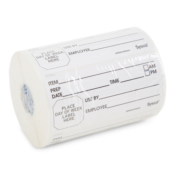 500CT-PACK OF LABEL ROLL USE BY/SHELF 4X2