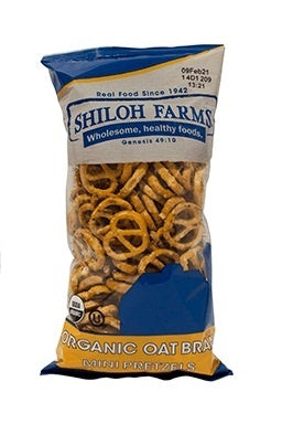 12-PACK OF Oat Bran Pretzels, Mini, Organic, 12 x 8 oz (K)