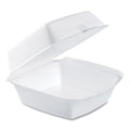 500-PACK OF CONTAINER FOAM WHITE, HINGED HINGED LID