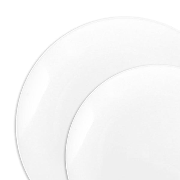 120-PACK OF Plate Set White Organic Round