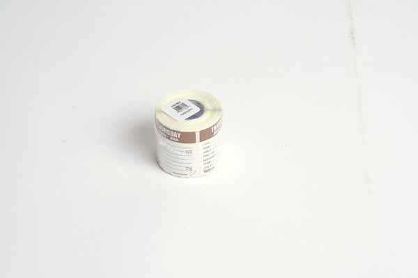 250 CT-PACK OF LABEL ROLL 2X2 PLAST THUR BRWN