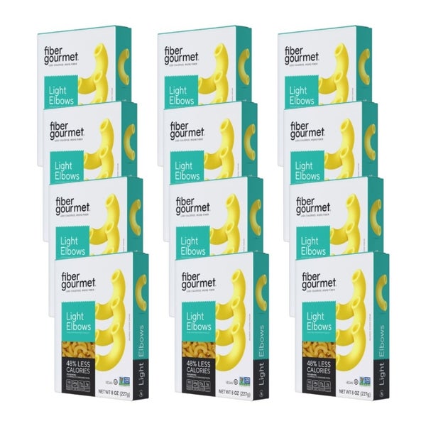 12-PACK OF Pasta Elbow Light Fiber Gourmet 8 oz