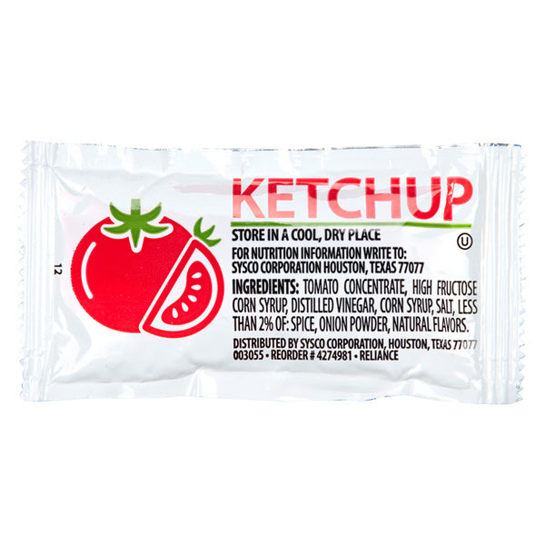 1000-PACK OF KETCHUP PACKET FOIL