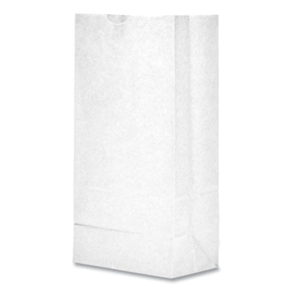500-PACK OF Bag Paper Durable White Grocery Paper Bags - 35 lb Capacity, 500 Count, Gusseted Design for Easy Use