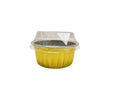 2000-PACK OF 4.5 oz. Colored Aluminum Dessert Cup w/ Plastic Diamond Lid - Gold