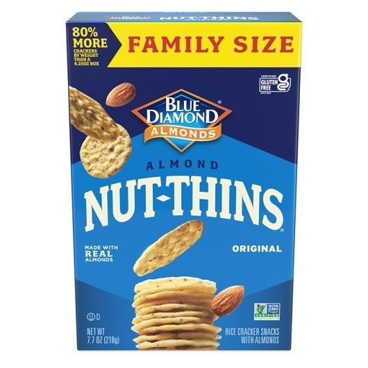 6-PACK OF Nut-Thins Crackers Original Family Size Blue Diamond, 6 - 7.7 Oz