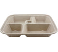 300-PACK OF CONTAINER TAKEOUT World Centric Compostable 5-Compt Fiber Bento Boxes | 300 count