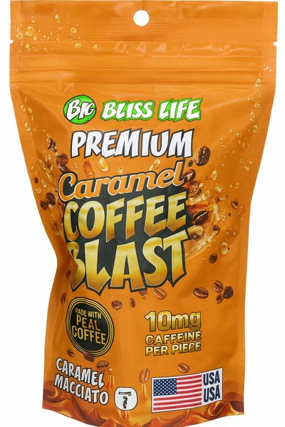 20-PACK OF Candy Freeze Dried, Caramel Coffee Blasts - Caramel Macciato, Bliss Life Products