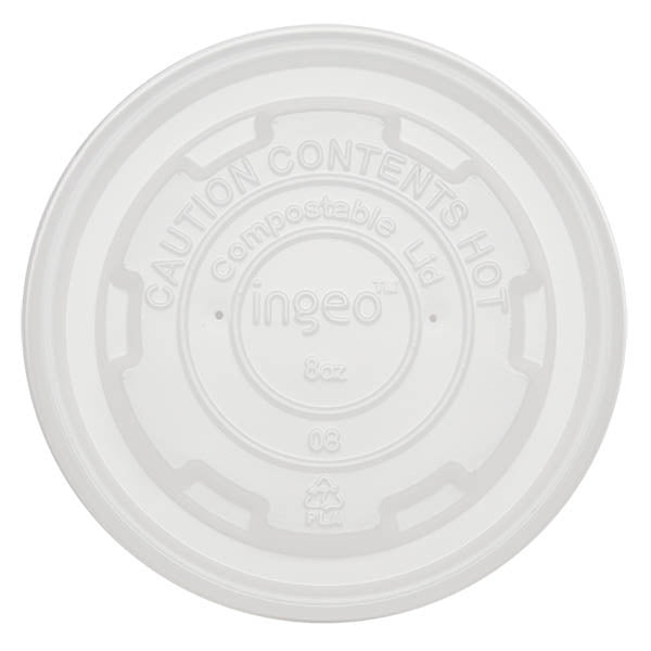 1000-PACK OF BOWL CMPSTBL World Centric Compostable CPLA Lids | Fits 8 oz World Centric Paper Bowls | 1000 count