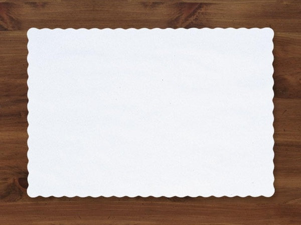1-PACK OF PLACEMAT PAPER EMB SCALLOP WHT