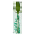 750-PACK OF Cutlery Compostable CPLA Heavy Weight 6.5" Individually Wrapped Fork, Green