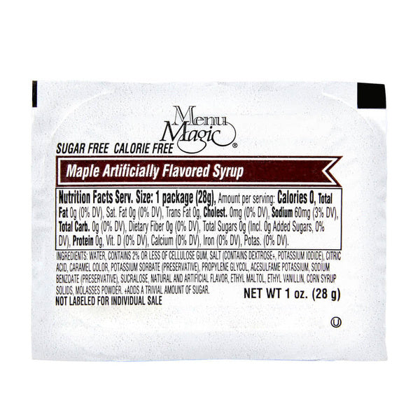 100-PACK OF SYRUP MAPLE LITE LC MENUMGC