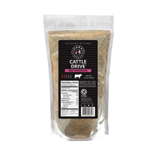 6-PACK OF Seasoning Beef Cattle Drive Bulk Bag, Casa M Spice