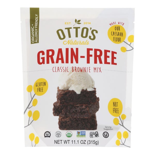 6-PACK OF Mix Brownie Grain Free Otto's Naturals 11.1 oz