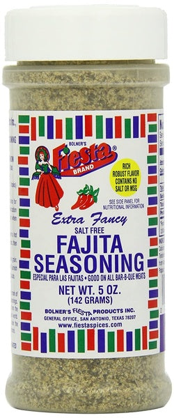 6-PACK OF Seasoning Fajita No Salt Fiesta 5 oz
