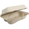 500-PACK OF CONTAINER TAKEOUT World Centric 9x6x3" Compostable Fiber Hoagie Boxes | No PFAS | 500 count