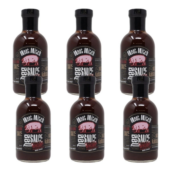 6-PACK OF Sauce Bbq Whomp Meat Mitch 21 oz