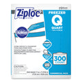 300-PACK OF Ziploc 364957 7 in. x 7.75 in. 32 oz. Zipper Freezer Bags - Clear (300/Carton)