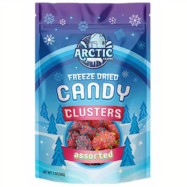 12-PACK OF Candy Freeze Dried Crunchy Clusters (Assorted), Arctic Farms