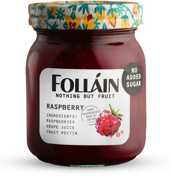 9-PACK OF Jam Raspberry Follain Nothing But Fruit, Bewley Irish Imports
