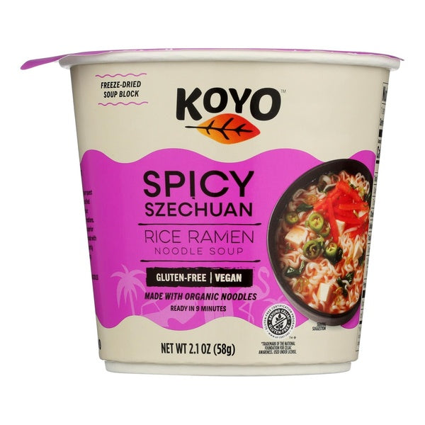 6-PACK OF Noodle Ramen Spicy Szechuan Organic Koyo 2.1 oz
