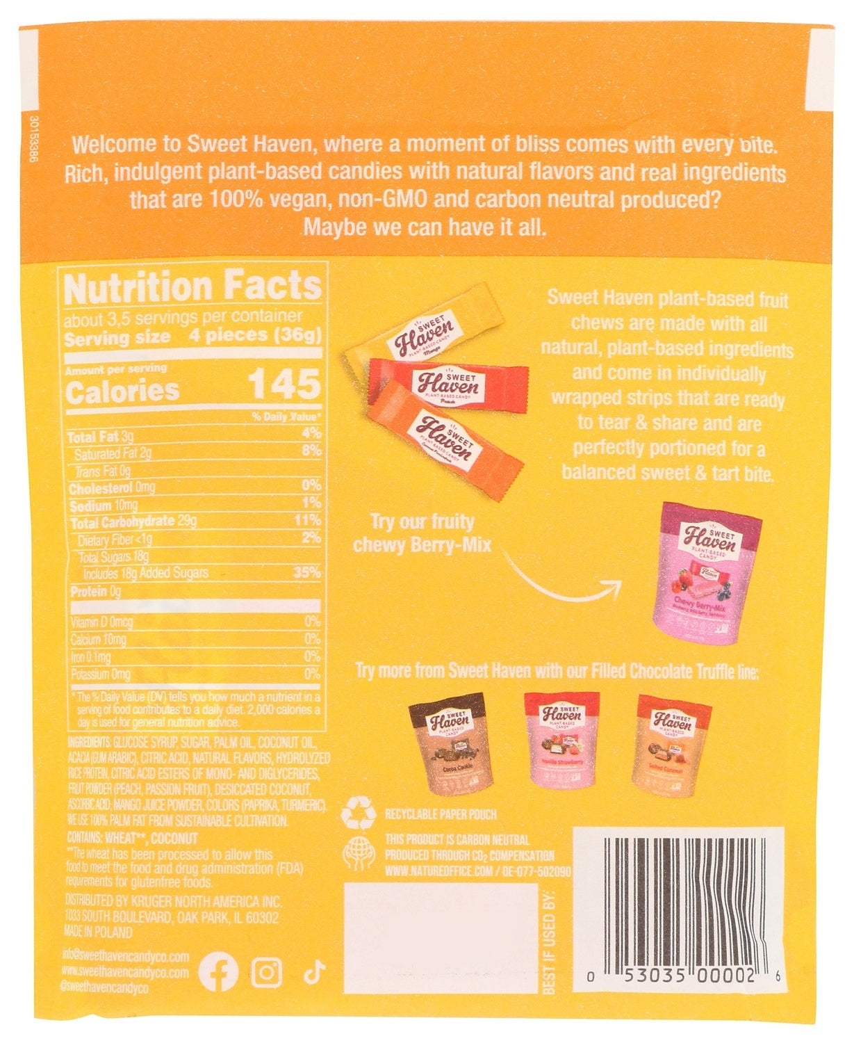 6-PACK OF CANDY TROPICAL PLANT-BASED CANDY