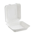 200-PACK OF Earth Smart™ 9 x 9 x 3 Molded Fiber 1 Compartment Hinged Take Out Container