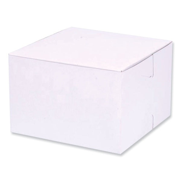 250-PACK OF Container Paper SCT 1509 White Paper Bakery Boxes - 6x6x4 Inches - 250 Count Carton for Cakes and Cookies
