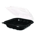 150-PACK OF Karat FP-PHC99PP-1C Polypropylene Plastic Hinged Container 9 x 9 x 3 Black/Clear Plastic 50/Pack 3 Packs/Carton